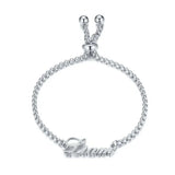 Personalized Name Bracelet in 925 Sterling Silver & Stainless Steel