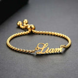 Personalized Name Bracelet in 925 Sterling Silver & Stainless Steel