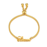 Personalized Name Bracelet in 925 Sterling Silver & Stainless Steel