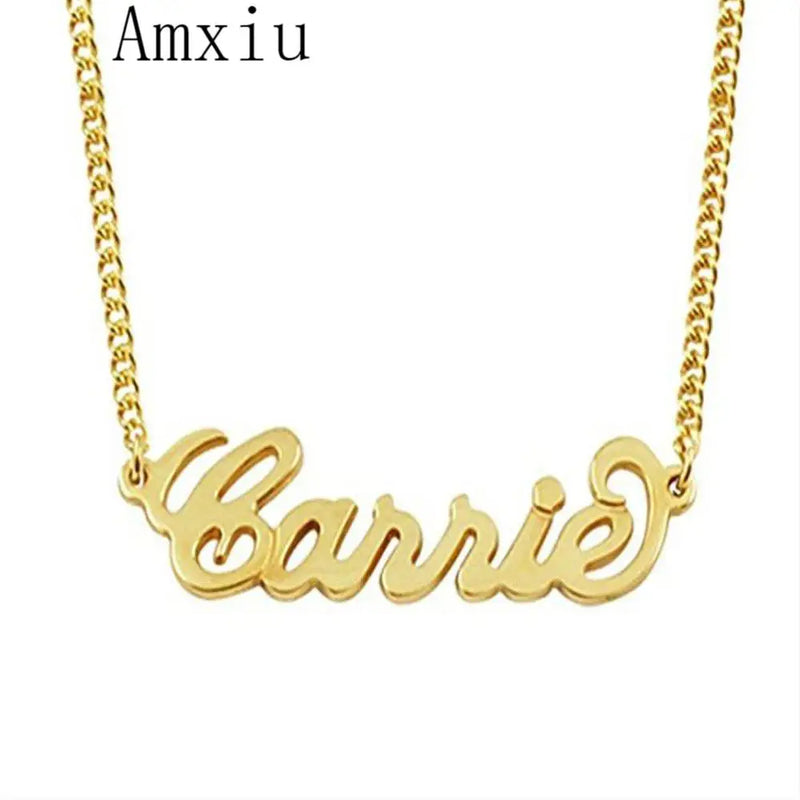 Stainless Steel Name Pendant Necklace for Girls