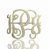 Amxiu 925 Silver Brooch Engrave 1-3 Letters Initial Monogram Pin