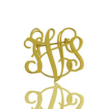 Amxiu 925 Silver Brooch Engrave 1-3 Letters Initial Monogram Pin