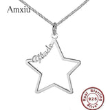 Personalized 925 Sterling Silver Star Necklace for Women Girls