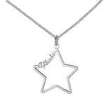 Personalized 925 Sterling Silver Star Necklace for Women Girls
