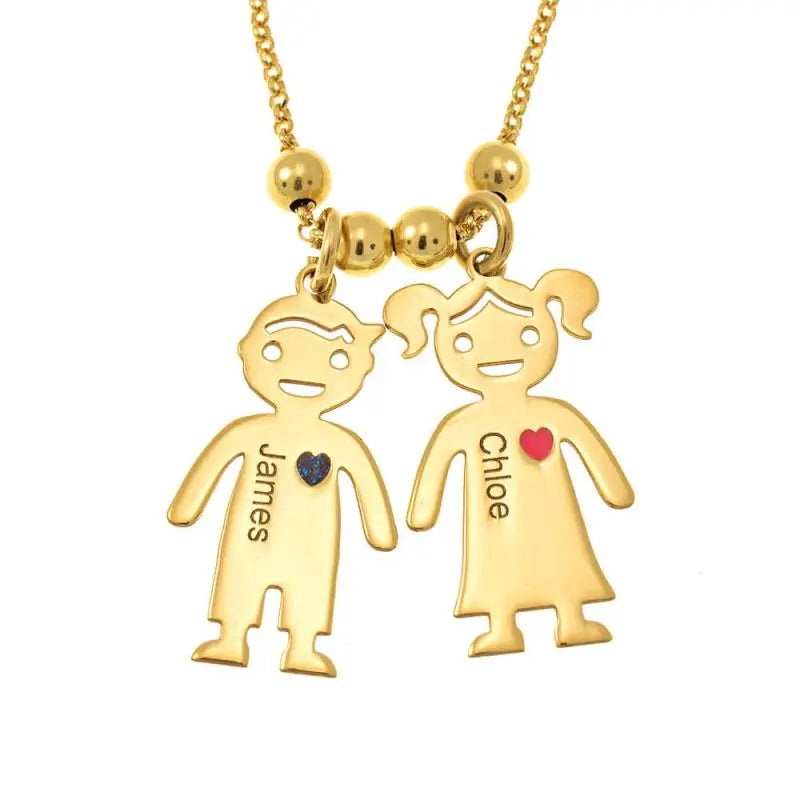 Personalized Stainless Steel Pendant Necklace for Mother's Gift