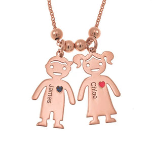 Personalized Stainless Steel Pendant Necklace for Mother's Gift