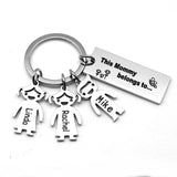 Names Key Chains Personalized Stainless Steel Kids Pend...