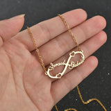 Personalized Stainless Steel Bowknot Choker Necklace with 2-4 Names
