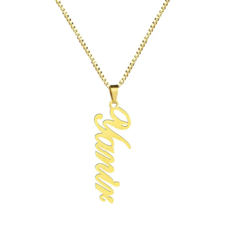 Engraved Name Necklace Stainless Steel Personalized Choker