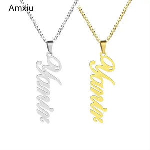 Engraved Name Necklace Stainless Steel Personalized Choker