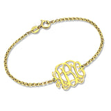 Amxiu Personalized 925 Silver Bracelets Monogram Bracelet For Women Men