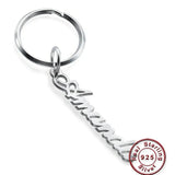 Personalized 925 Silver Name Key Chain Birthday Gift