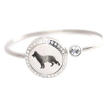 Amya Dog Locket Bracelet Bangle Aromatherapy 25mm Magnet Crystal