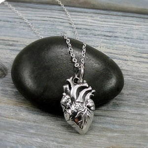 Anatomical Heart Stainless Steel Chain Necklace