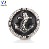 Anchor Starfish Mix Style Snap Charms Round Vintage Snap Jewelry