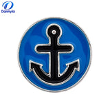 Anchor Starfish Mix Style Snap Charms Round Vintage Snap Jewelry