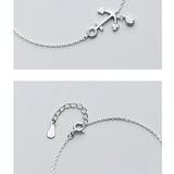 925 Silver Anchor Anklet with CZ - Summer Foot Chains