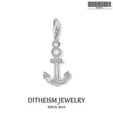 925 Sterling Silver Anchor Charms Pendant for Bracelet Necklace