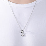 Future Men Necklaces 925 Sterling Silver Long Chain Pendant
