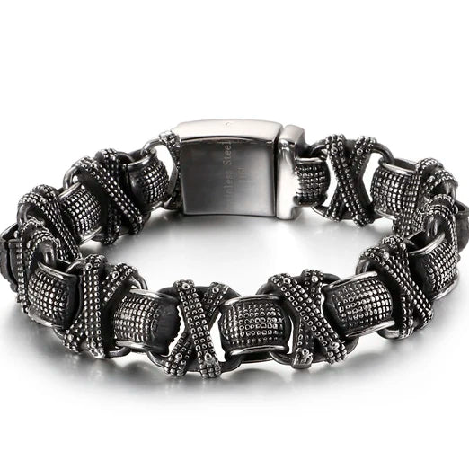 Ancient Link Chain Bracelet Men 316L Stainless Steel