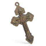 Ancient Bronze Crucifix for Rosary Necklace Making Catholic Cross Pendant