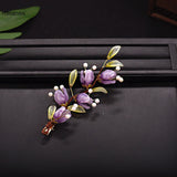 Chinese Flower Pearl Hairpins Clips - Hair Styling Jewelry