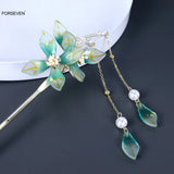 Chinese Flower Hair Sticks Metal Hairpins Hair Accessories
