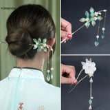 Chinese Flower Hair Sticks Metal Hairpins Hair Accessories