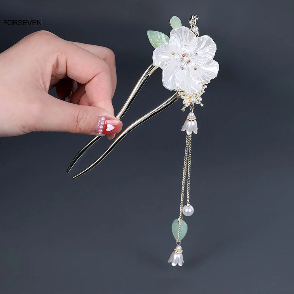 Chinese Flower Hair Sticks Metal Hairpins Hair Accessories