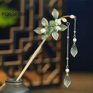 Chinese Flower Hair Sticks Metal Hairpins Hair Accessories