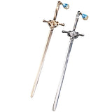 Chinese Style Sword Shape Hairpin Hanfu Coiled Hairpin Long Tassel