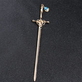 Chinese Style Sword Shape Hairpin Hanfu Coiled Hairpin Long Tassel