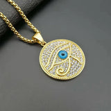 Horus Pendant Necklace Zircon Jewelry