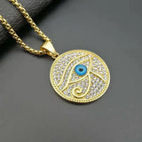 Horus Pendant Necklace Zircon Jewelry