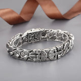 Ancient Egypt Retro Cross Men's Bracelet Engraved Stainless Steel Jewelry