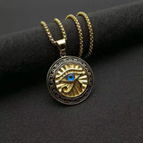 Egyptian Eye of Horus Stainless Steel Pendant Necklace