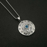 Egyptian Eye of Horus Stainless Steel Pendant Necklace