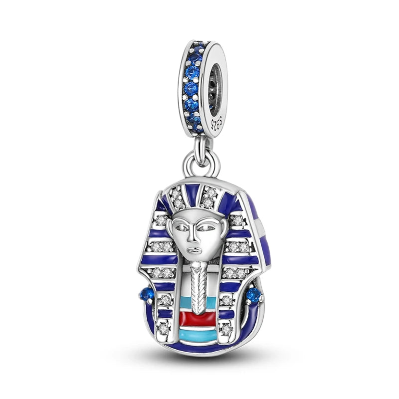 Egyptian Pharaoh Pyramid Scarab Beads Bracelet Necklace Charm Jewelry