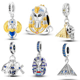 Egyptian Pharaoh Pyramid Scarab Beads Bracelet Necklace Charm Jewelry