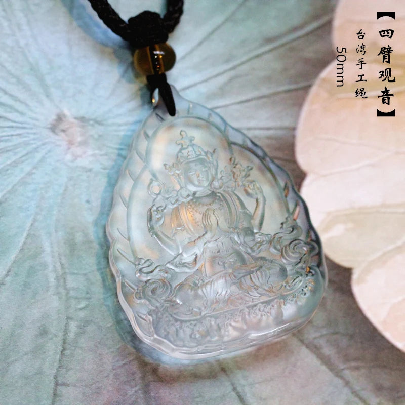 Ancient Esoteric Buddhist Four-armed Guanyin Bodhisattva Pendant