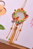Ancient Gilding Inlaid Jade Pendant Enamel Accessories Women's Temperament