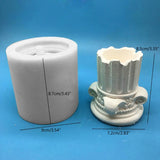 Greek Pillars Flower Pot Silicone Mold 3D Roman Column Planter Mold