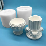 Greek Pillars Flower Pot Resin Mold for Concrete
