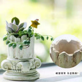 Greek Pillars Flower Pot Resin Mold for Concrete