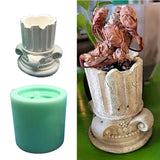 Greek Pillars Flower Pot Resin Mold