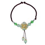 Ancient Crystal Anklet Hand-knitted Beach Jewelry
