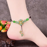 Ancient Crystal Anklet Hand-knitted Beach Jewelry