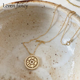 Ancient Rome Time Pendant Wedding Necklace Micro Paved Cz Cubic Zircon