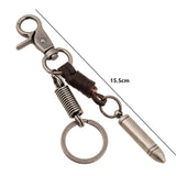 Silver Alloy Bullet Car Keychain Charm Pendant Lobster Clasps Keyring