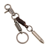 Silver Alloy Bullet Car Keychain Charm Pendant Lobster Clasps Keyring